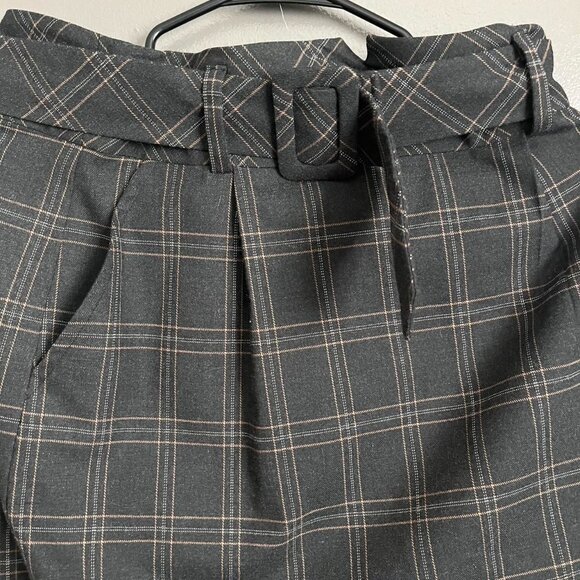 Grey and white plaid Trina Turk Skirt - Picture 2 of 3